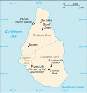 (Above: Map of Montserrat)